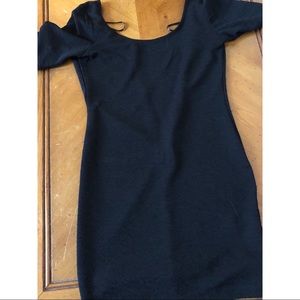 Black mini bodycon dress